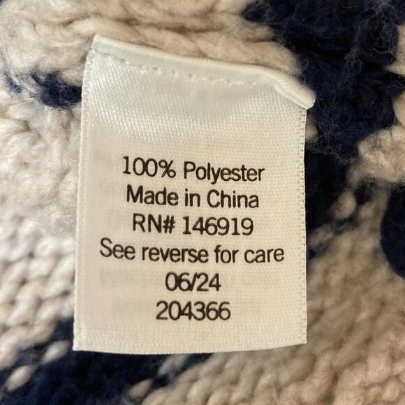 LC Lauren Conrad Cable Knit Womens Crewneck Sweater Size M Oatmeal Diana Stripe - Picture 8 of 15